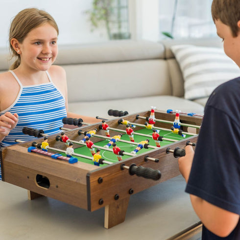 27" Table Football Game - Dark Brown